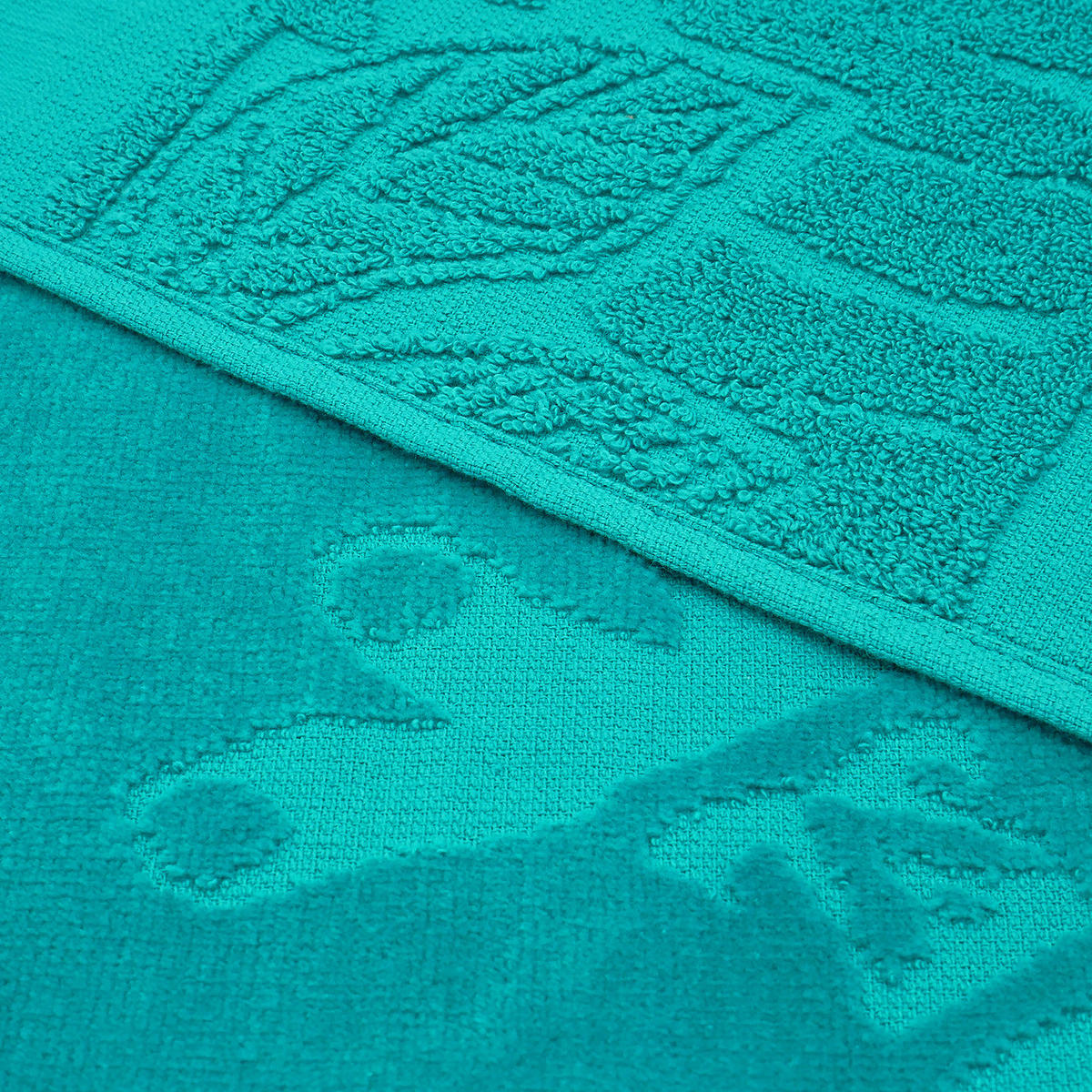 STRANDTUCH Frottee Velours Jacquard Ziseliert Kariba 90x170 340g/m² - Blau, Textil (90/170cm) - LE COMPTOIR DE LA PLAGE
