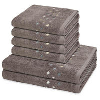 FROTTIERSET Stoneline 6-teilig - Grau, Textil (50/100cm) - Ross