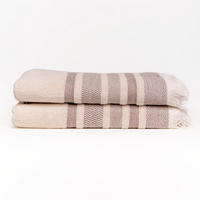 HANDTUCH Morning Dunes 2er Set, 50x100cm, Baumwolle, Elfenbein - Beige, Textil (50/100cm) - SOWL