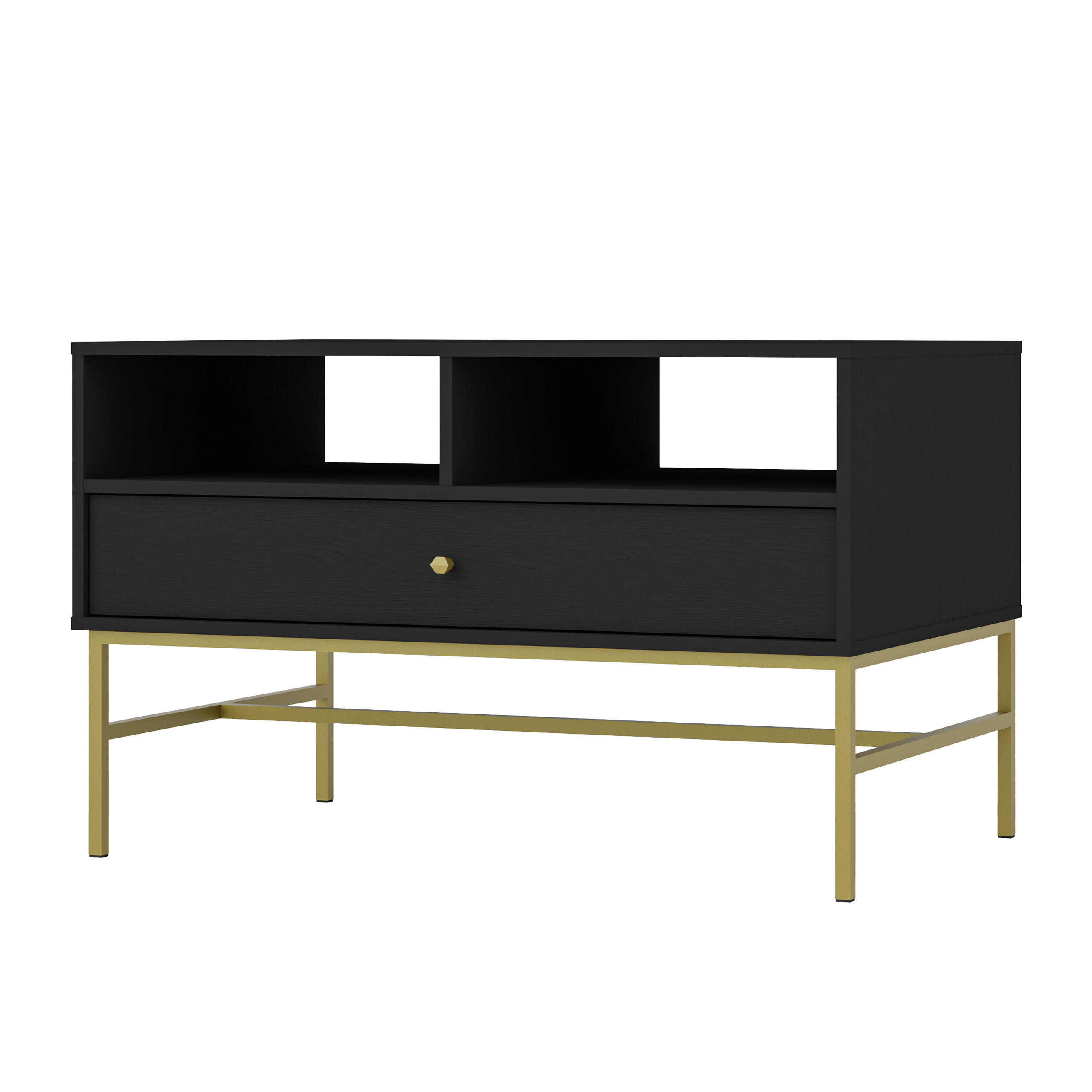 COUCHTISCH TORINO 100,2/62,5/65 cm Graphitfarben - Graphitfarben, Holzwerkstoff (65/100.2/62.5cm) - MASSENO