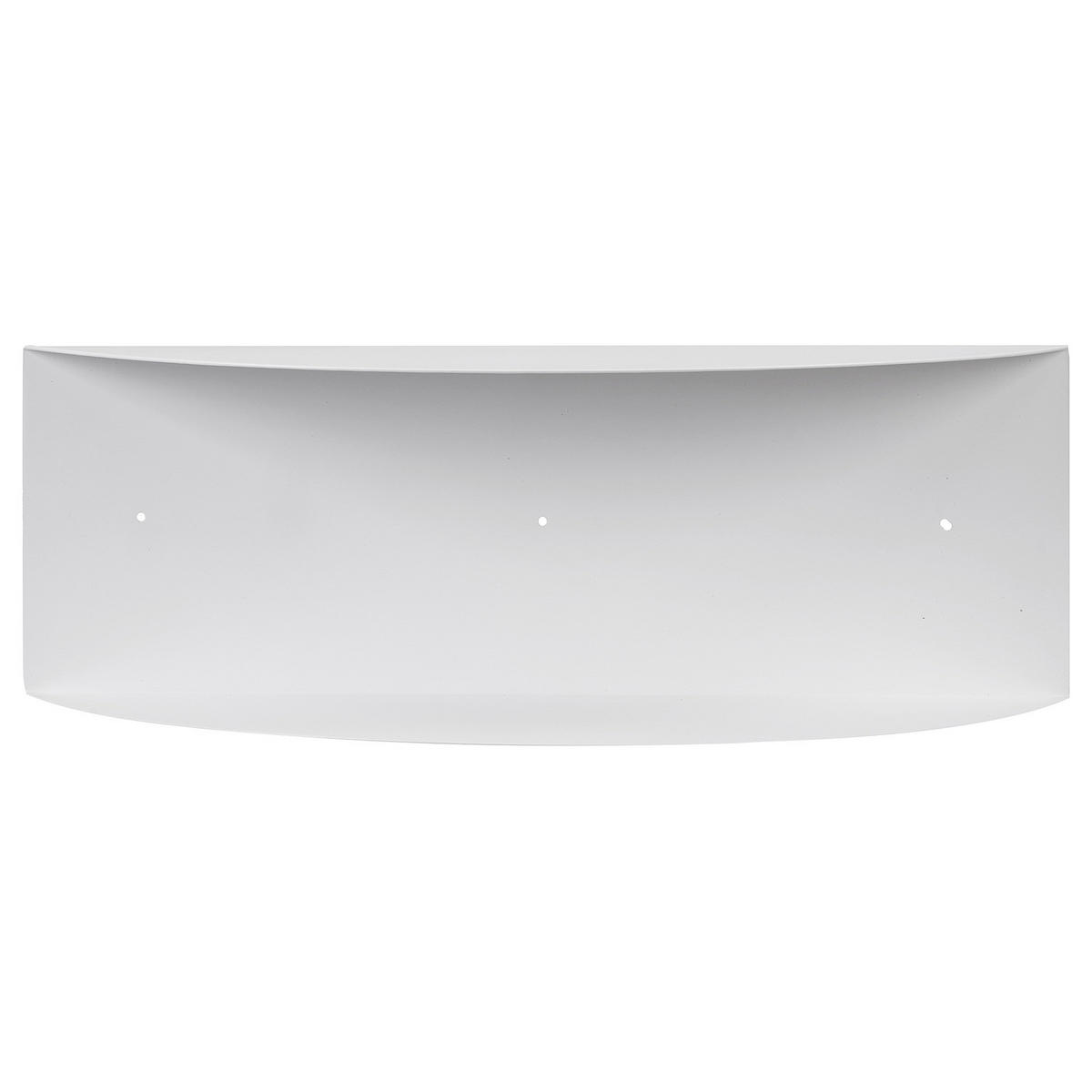 WANDBOARD - Halbrund - Eisen - Weiß, Metall (60/20/20cm) - home24