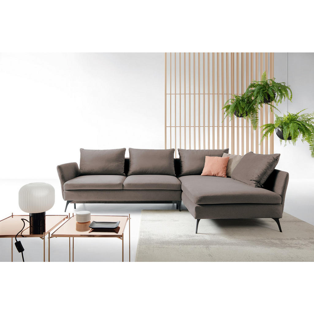 Thumbnail - Selsey Ecksofa, Dunkelgrau, Textil, L-Form, 282x182 cm, Wohnzimmer, Sofas & Couches, Wohnlandschaften, Ecksofas