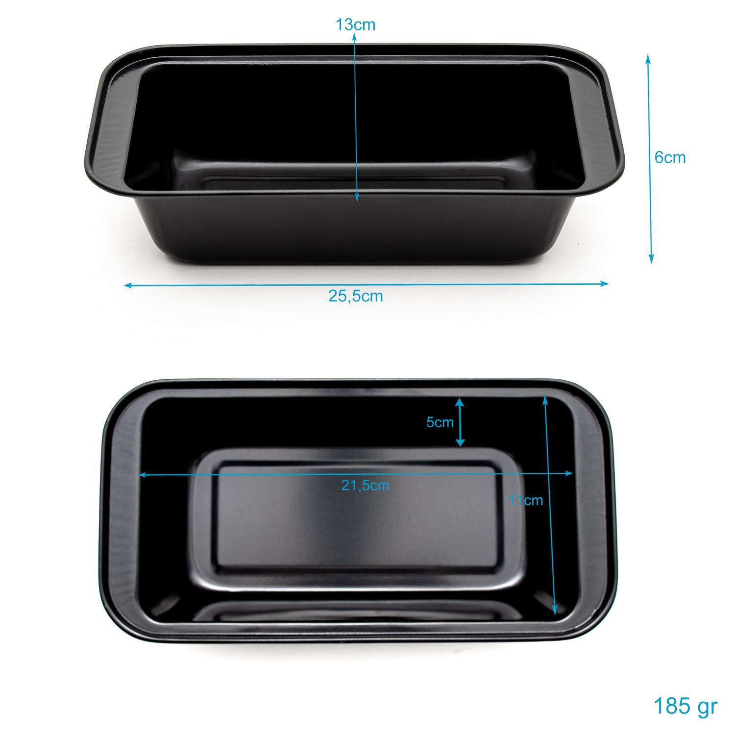 BACKFORM 750 g Brot - Schwarz, Kunststoff (13/6/25.5cm) - Intirilife
