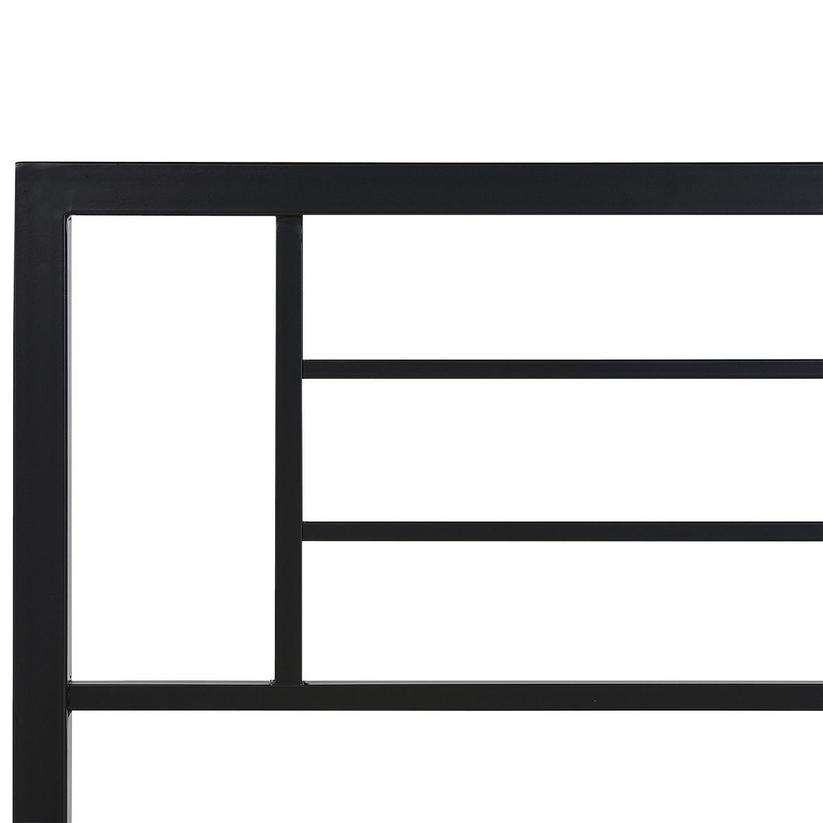 BETT mit Lattenrost 120/200 cm Schwarz Cusset - Schwarz, Metall (120/200cm) - Beliani