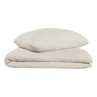 BETTWÄSCHESET Sally - Musselin - 2-teilig -135x200cm - Helltaupe - Taupe, Textil (135/200cm)