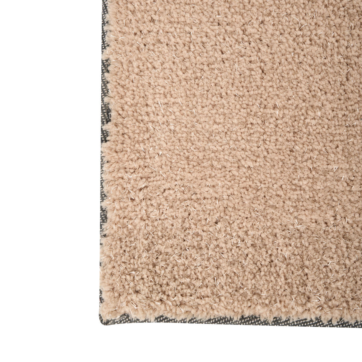 CHLUPATÝ KOBEREC SHAGGY Pískově béžový 140/200 cm Demre - písková barva/béžová, textil (140/200cm) - Beliani