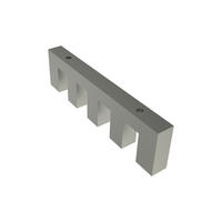DECKENTRÄGER FÜR INNENLAUFSTANGEN 14x35 mm, Smartline 4-läufig, Edelstahl-Optik - Edelstahlfarben, Metall (12.5/3.4/1.2cm) - INTERDECO