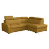 ECKSOFA Oslo 2rRLXp, Seite: Rechts 2R+R+LXP - Gelb/Silberfarben, Holz/Textil (250/200cm) - MIRJAN24