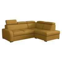 ECKSOFA Oslo 2rRLXp, Seite: Rechts 2R+R+LXP - Gelb/Silberfarben, Holz/Textil (250/200cm) - MIRJAN24