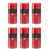 DUFTKERZE ZART - Rot - XXL - 150 Std. - 6er set - Rot, Paraffin (10/20cm) - J-Line