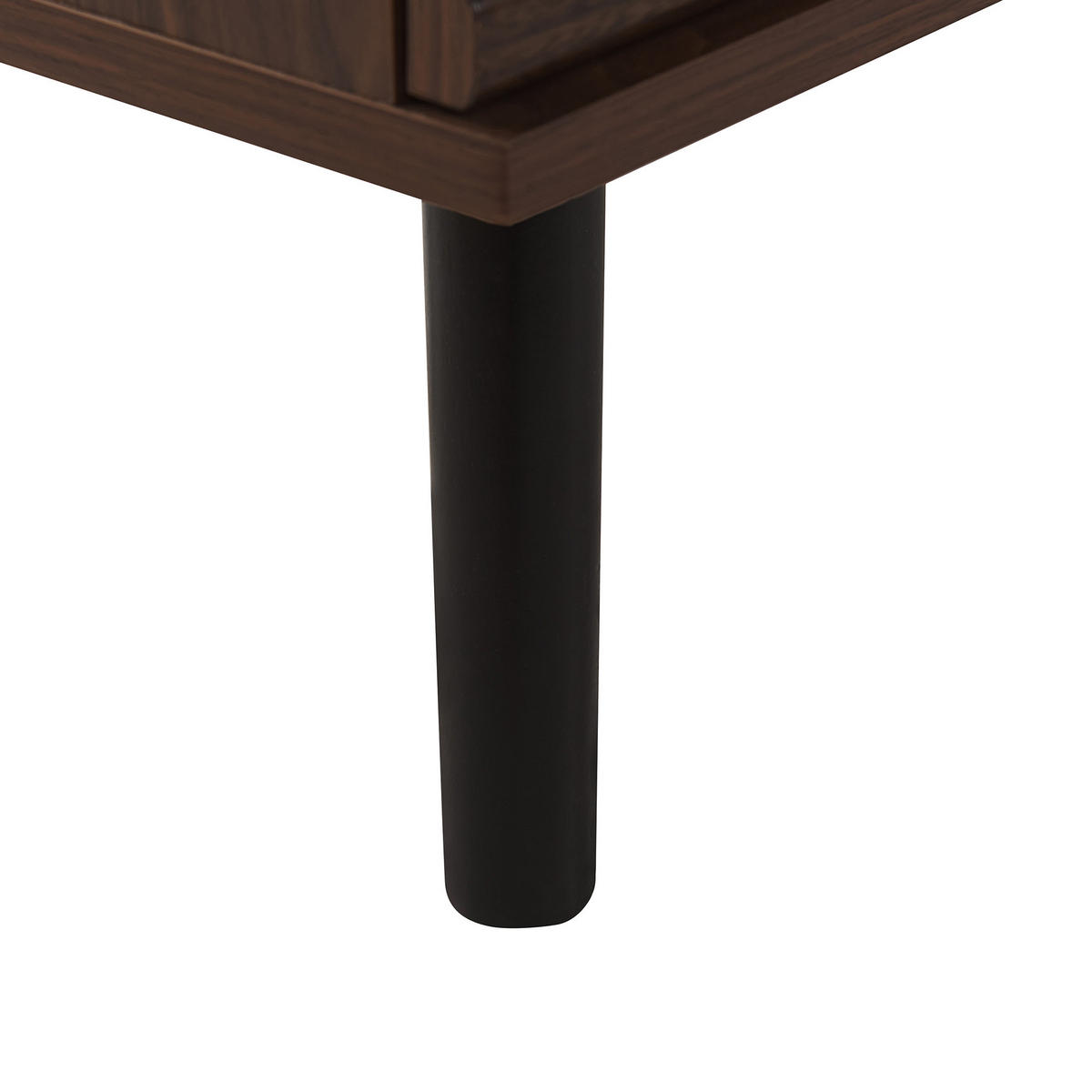 SIDEBOARD Dunkler Holzfarbton Perth - Dunkelbraun/Schwarz, Holzwerkstoff (80/80/40cm) - Beliani