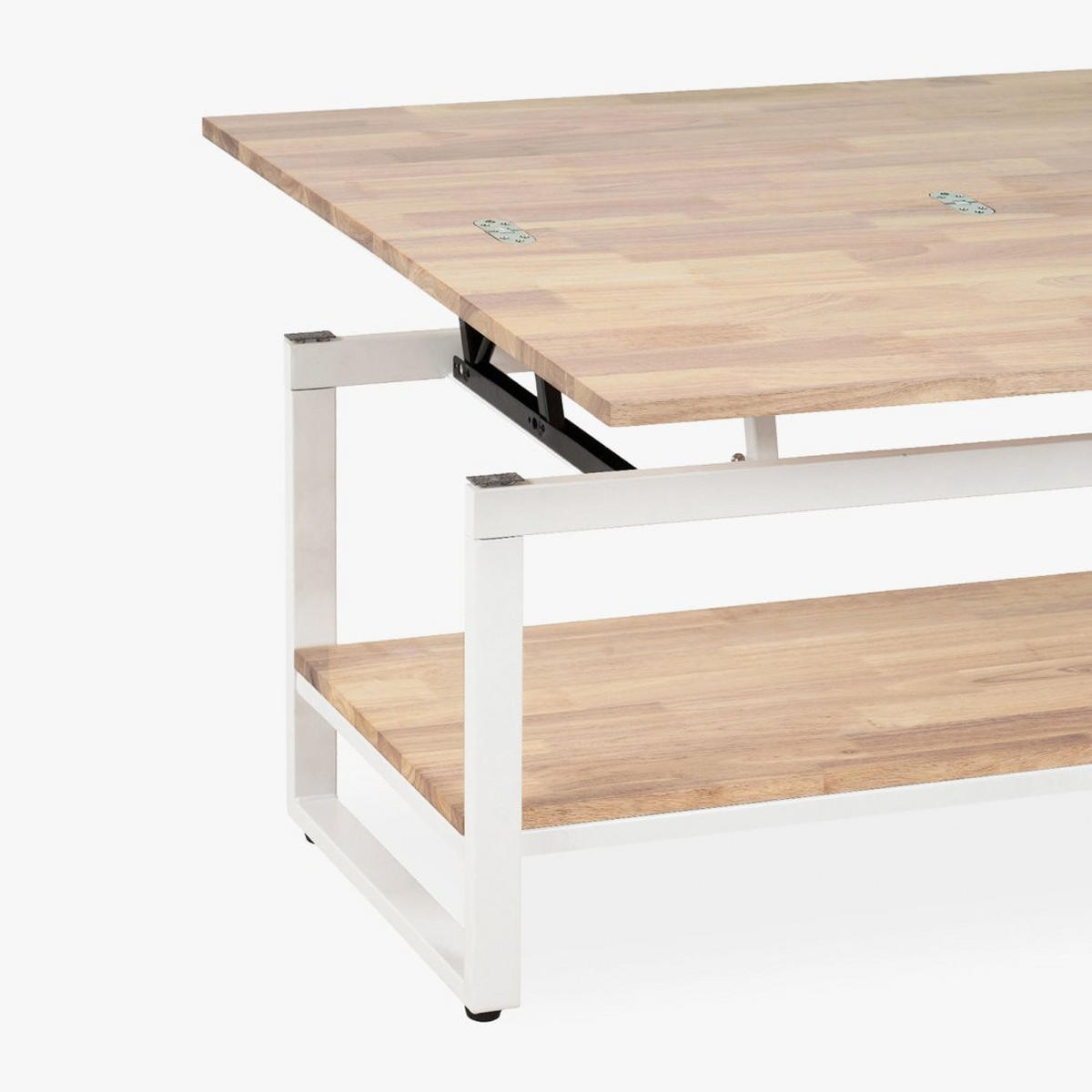 COUCHTISCH HOCHKLAPPBARER Alvi Weiß 100 cm x 49 - 61 cm - Weiß, Holz (45/100/49cm) - Klast Home