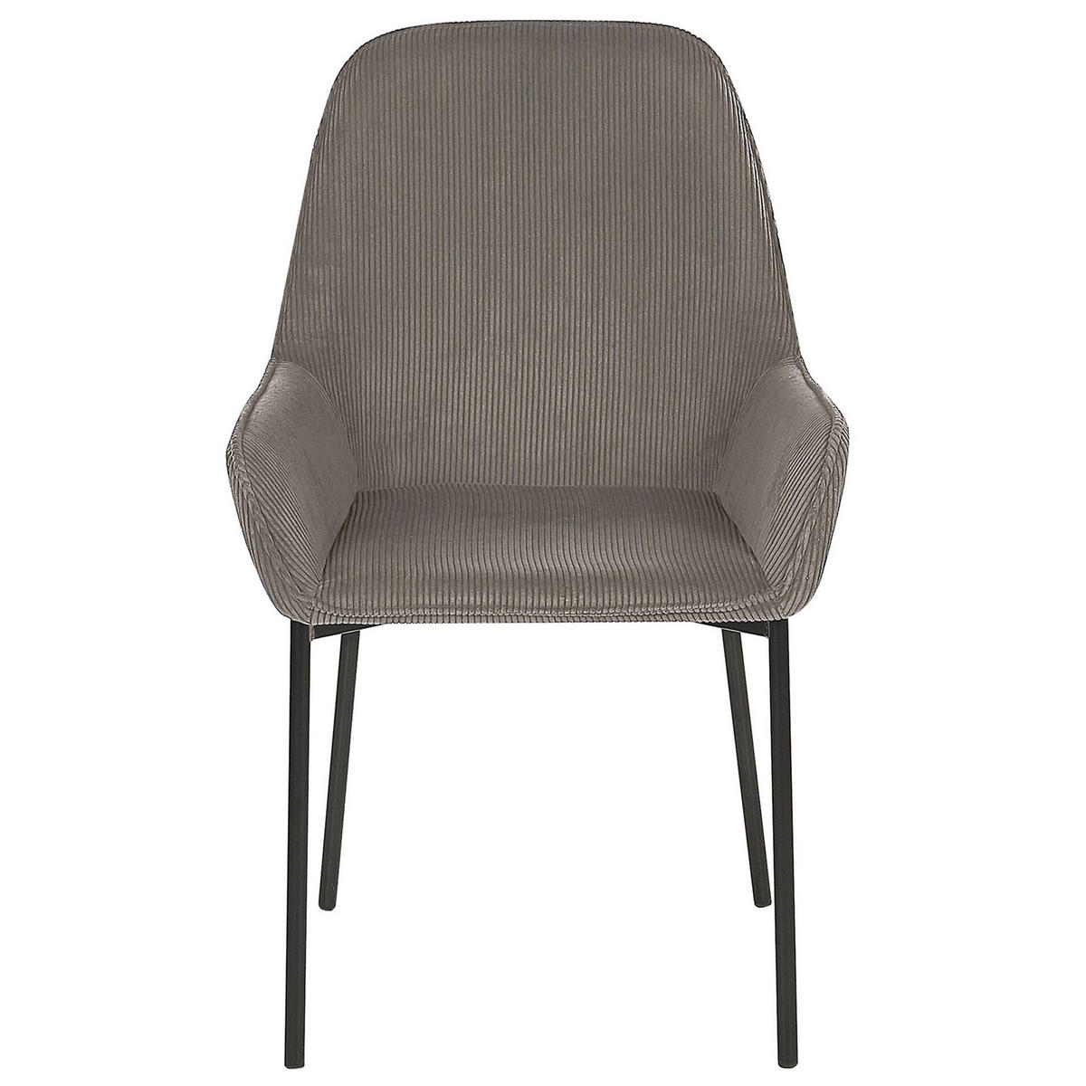 ÉTKEZŐSZÉK 2 darabos Szett Kordbársony Szürke Loverna - szürke, textil/fém (56/89/59cm) - Beliani