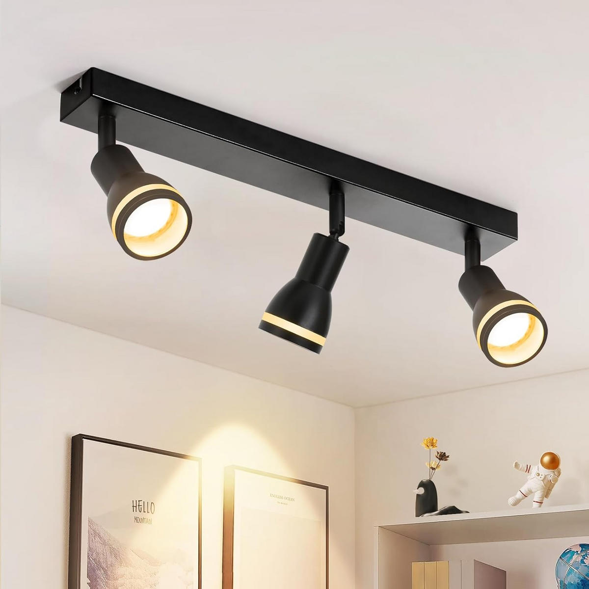 STRAHLER Erstaunlich 3-flammig 42/5.5/15.7 cm - Schwarz, Metall (42/5.5/15.7cm) - ZMH