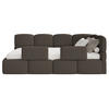 JUGENDBETT Cloudy rechts mit Matratze und Rausfallschutz Bouclé Braun - Braun, Kunststoff/Textil (90/200cm) - Selsey