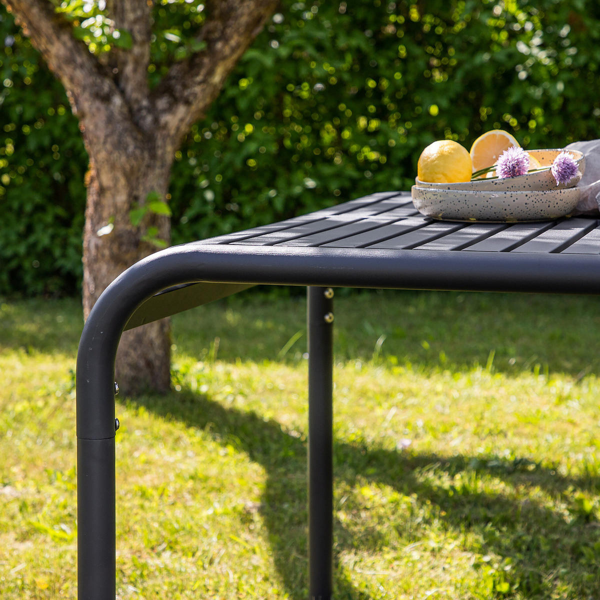 GARTENTISCH - Schwarz, Metall (200/100/75cm) - home24