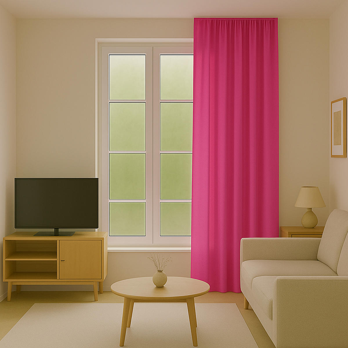 VORHANG Blickdicht ( 140x245cm ) mit Kräuselband / Universalband in Pink - Pink, Textil (140/245cm) - Bestlivings