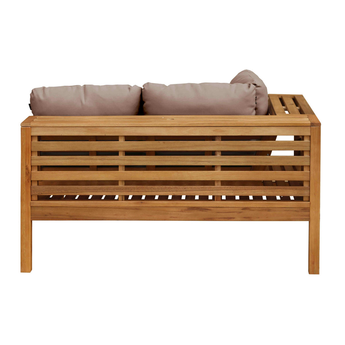 GARTENSOFA, Taupe - Taupe, Holz (120/63/80cm) - Oviala