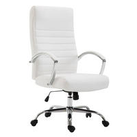 BÜROSTUHL Vallon, Kunstleder Weiß - Weiß, Textil/Metall (60/118/68cm) - TPFLiving