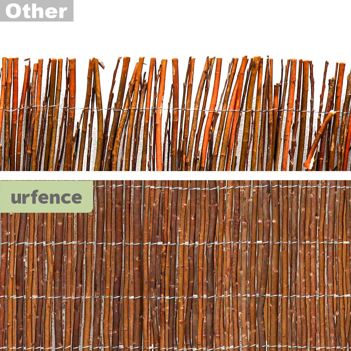 BEETEINFASSUNG Weide, 40/300 cm, braun - Braun, Naturmaterialen (0.9/40cm) - urfence