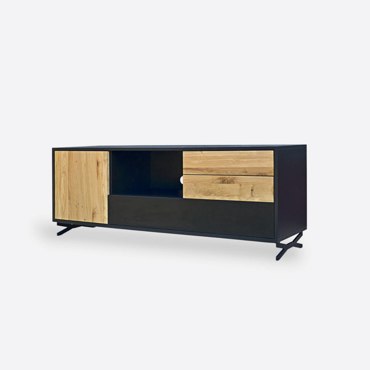 TV-HOLZKOMMODE für das Wohnzimmer CASTEL - Eichefarben, Holz (150/60/45cm) - Rawood Furniture