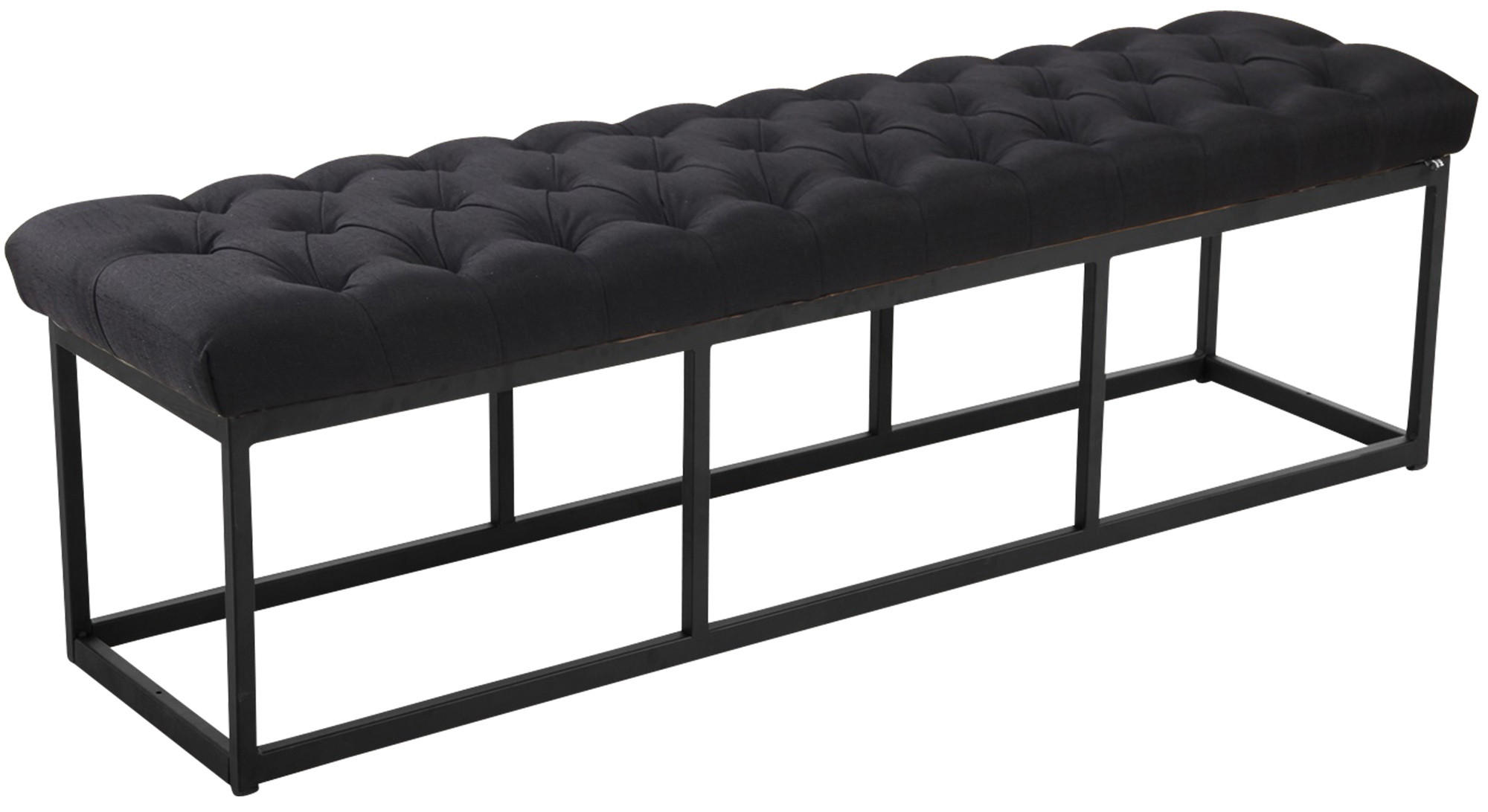 SITZBANK Mexico Stoff Schwarz - Schwarz, Textil (150/46/38cm) - DELUKE