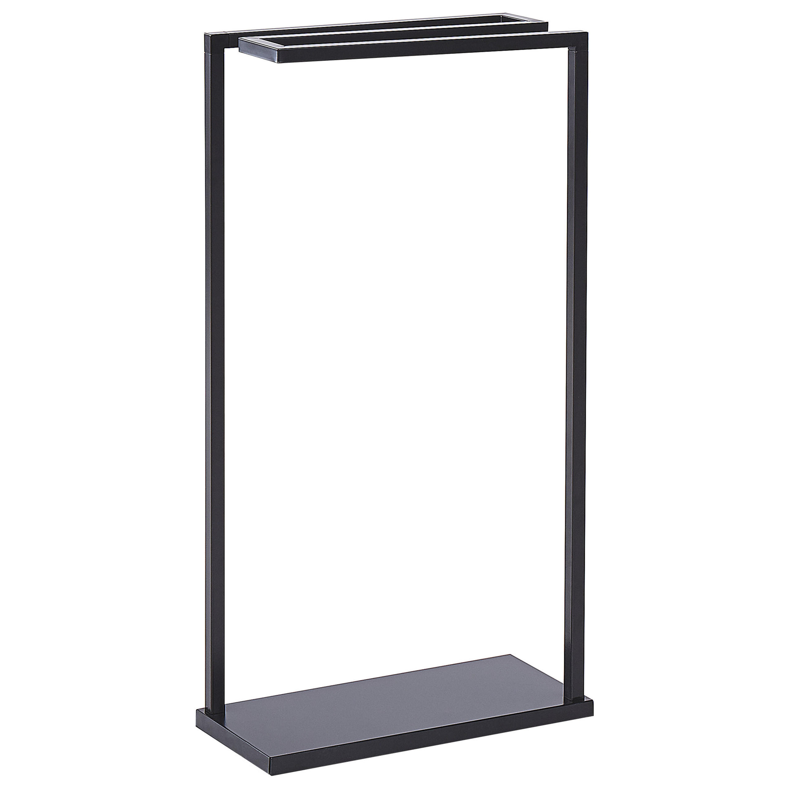 HANDTUCHSTÄNDER Stahl schwarz 42 x 83 cm Garcitas - Schwarz, Metall (42/83/19cm) - Beliani