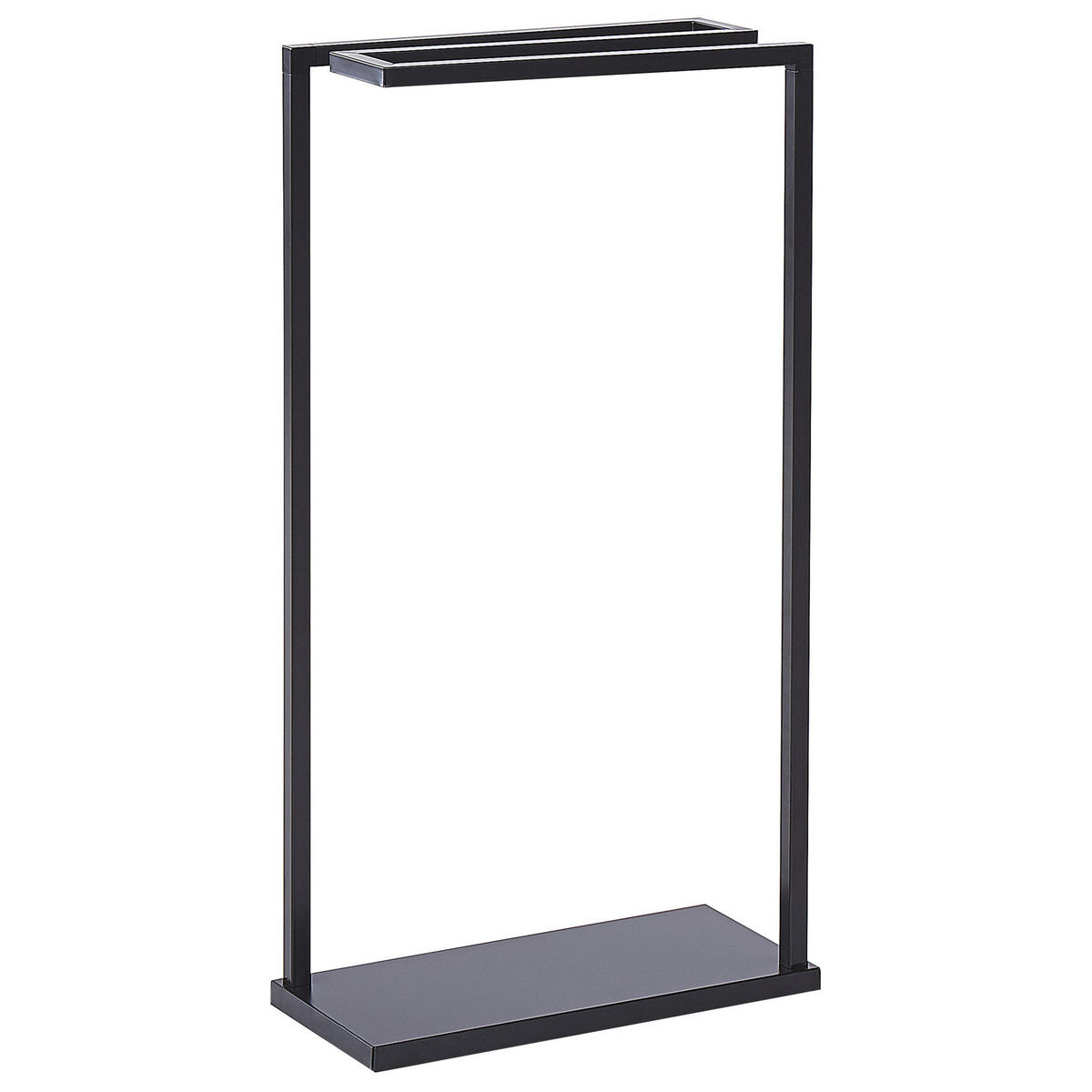HANDTUCHSTÄNDER Stahl schwarz 42 x 83 cm Garcitas - Schwarz, Metall (42/83/19cm) - Beliani