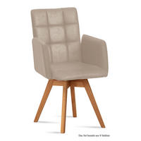 ARMLEHNSTUHL drehbar (8er-Set) Dorie 52x91x60 Eiche geölt/Natur - Eichefarben/Naturfarben, Kunststoff (60/91/52cm) - 58aufmkessel