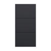 WAND-SCHUHSCHRANK Veldio mit 3 Klappen Schwarz 50 cm - Schwarz, Holzwerkstoff (50/103/30cm) - Selsey