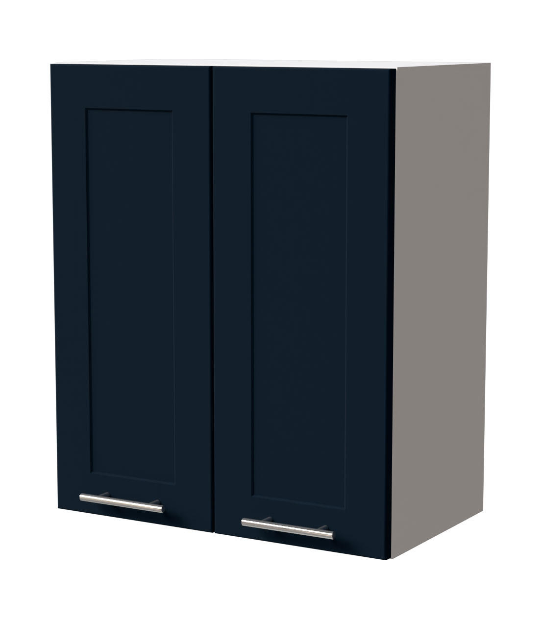 HÄNGESCHRANK Oslo W3/60 Weiß / Indigo Matt 60 / 32,5 / 72cm - Weiß/Dunkelblau, Holz/Holzwerkstoff (60/72/32.5cm) - Feldmann-Wohnen