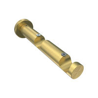 TRÄGER FÜR GARDINENSTANGEN 20 mm Ø, Platon 2-läufig, Messing-Optik - Messingfarben, Metall (16/4/4cm) - INTERDECO
