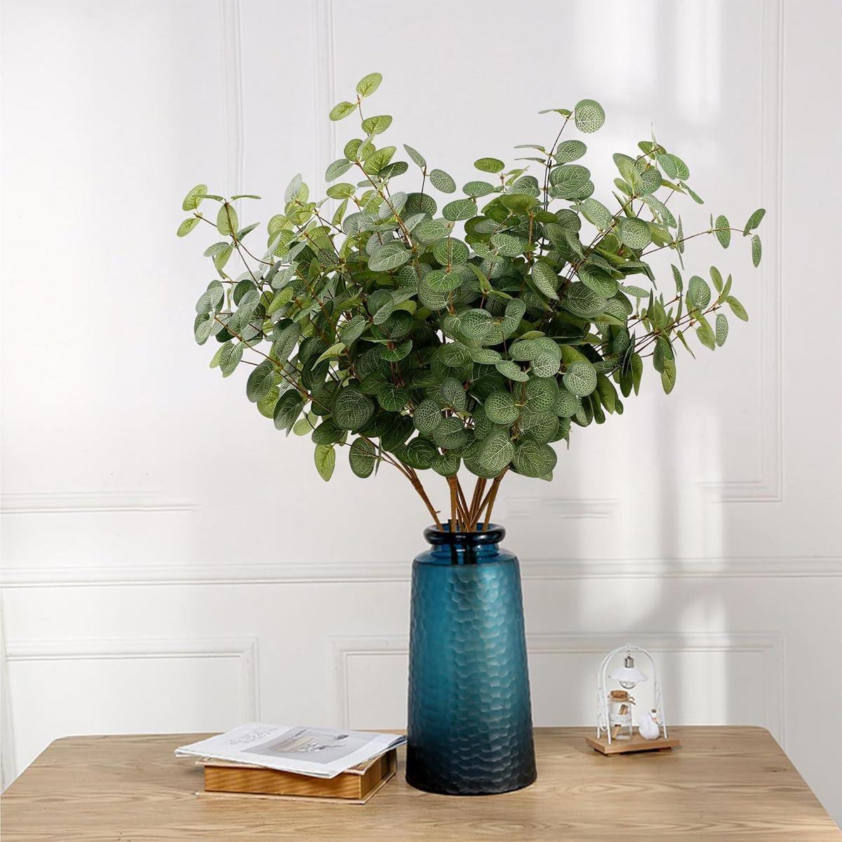 KUNSTPFLANZE Eukalyptus 6er Set 60 cm - Grün, Kunststoff (60cm)