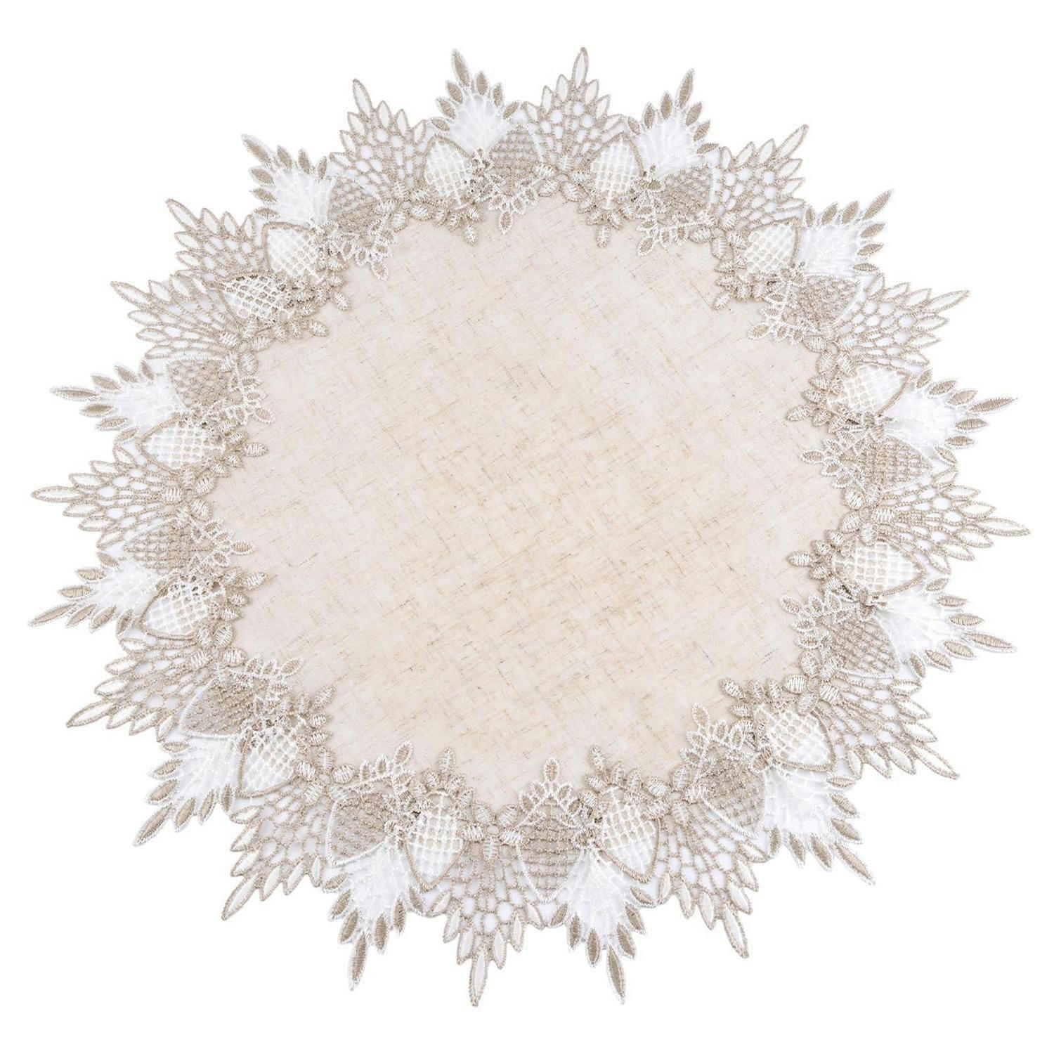 XXXLutz Spitzendeckchen Beige 50x1.5x50 cm