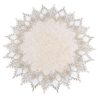 SPITZENDECKCHEN Leinen 50 x 50 cm - Beige, Textil (50/50/1.5cm)
