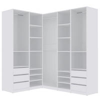 OFFENER-GARDEROBENSCHRANK TRES U/B Weiß 320/206/51 cm - Weiß, Holzwerkstoff (320/206/51cm) - Marmex Möbel