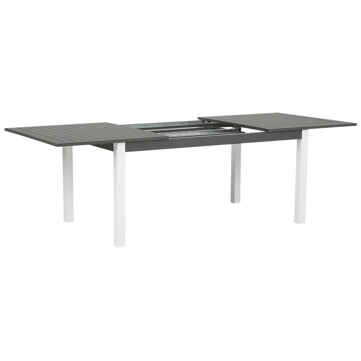 GARTENTISCH dunkelgrau ausziehbar 168/248x100 cm Pancole - Dunkelgrau, Metall (248/100/75cm) - Beliani