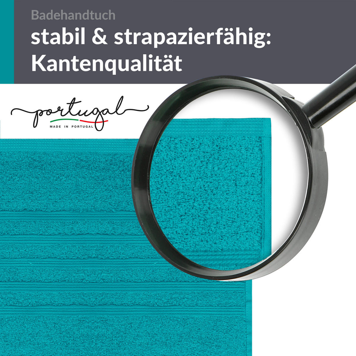 BADETUCH London Nautic Grün 2er Set 100x150 - Smaragdgrün, Textil (100/150cm) - Lashuma