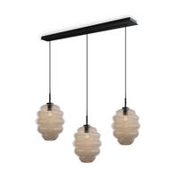 HÄNGELEUCHTE Echos 3-flammig Klar Ø 25cm - Klar/Schwarz, Glas (25/25/28cm) - s.luce
