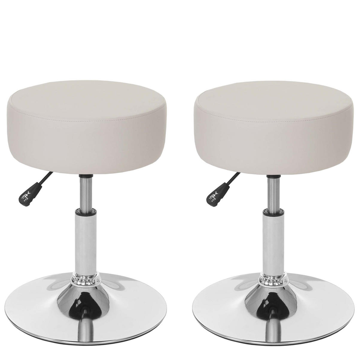 HOCKER Beige 2er-Set - Beige, Textil (35/55/35cm) - MCW
