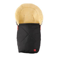 LAMMFELL-BABYSCHALENFUSSSACK Emma, black - Schwarz, Fell (37/7/80cm) - Kaiserbaby