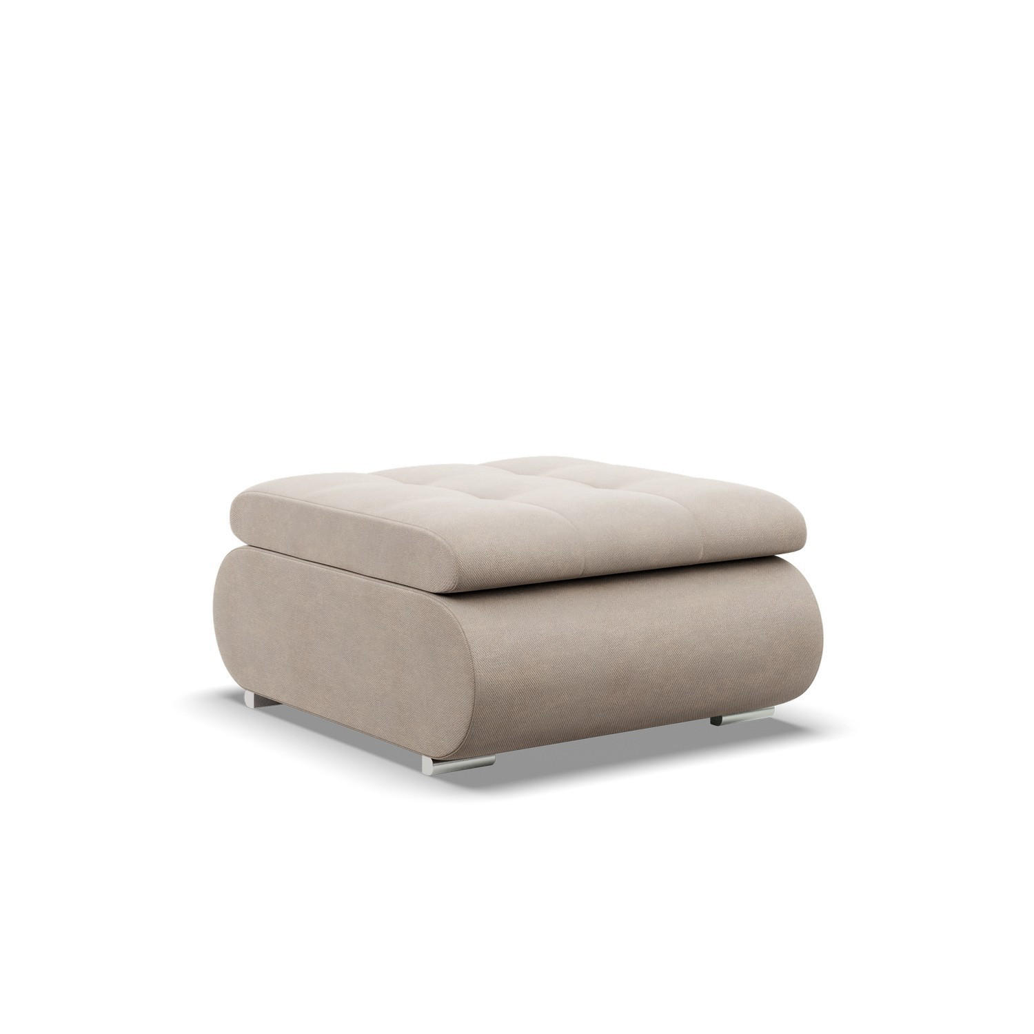 SITZPOUF FÜR DAS WOHNZIMMER FORESTA, Beige - Beige, Textil (88/42/70cm)