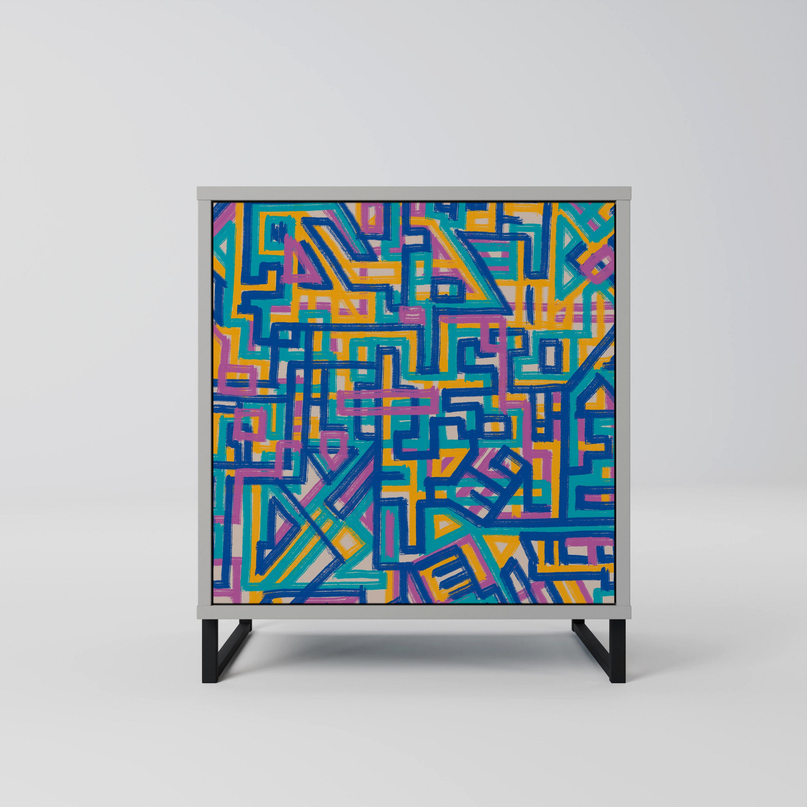 SpaceRebels Sideboard Grau 57.5x67.5x42 cm