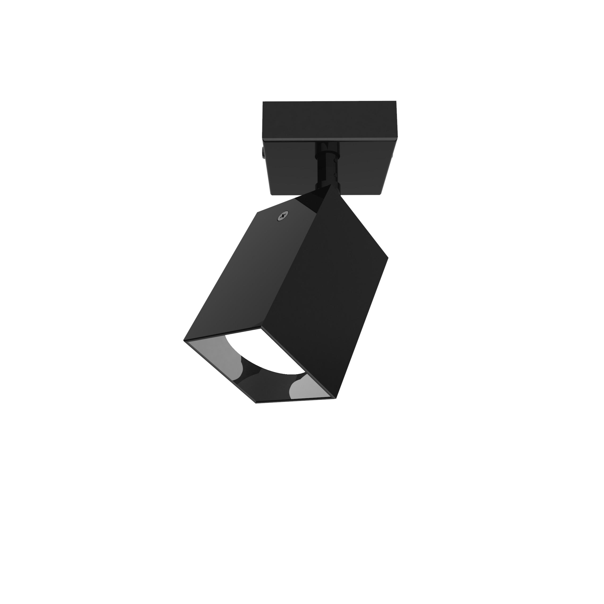 Lumicom Deckenleuchte Schwarz Hochglanz 7.6x17x7.6 cm