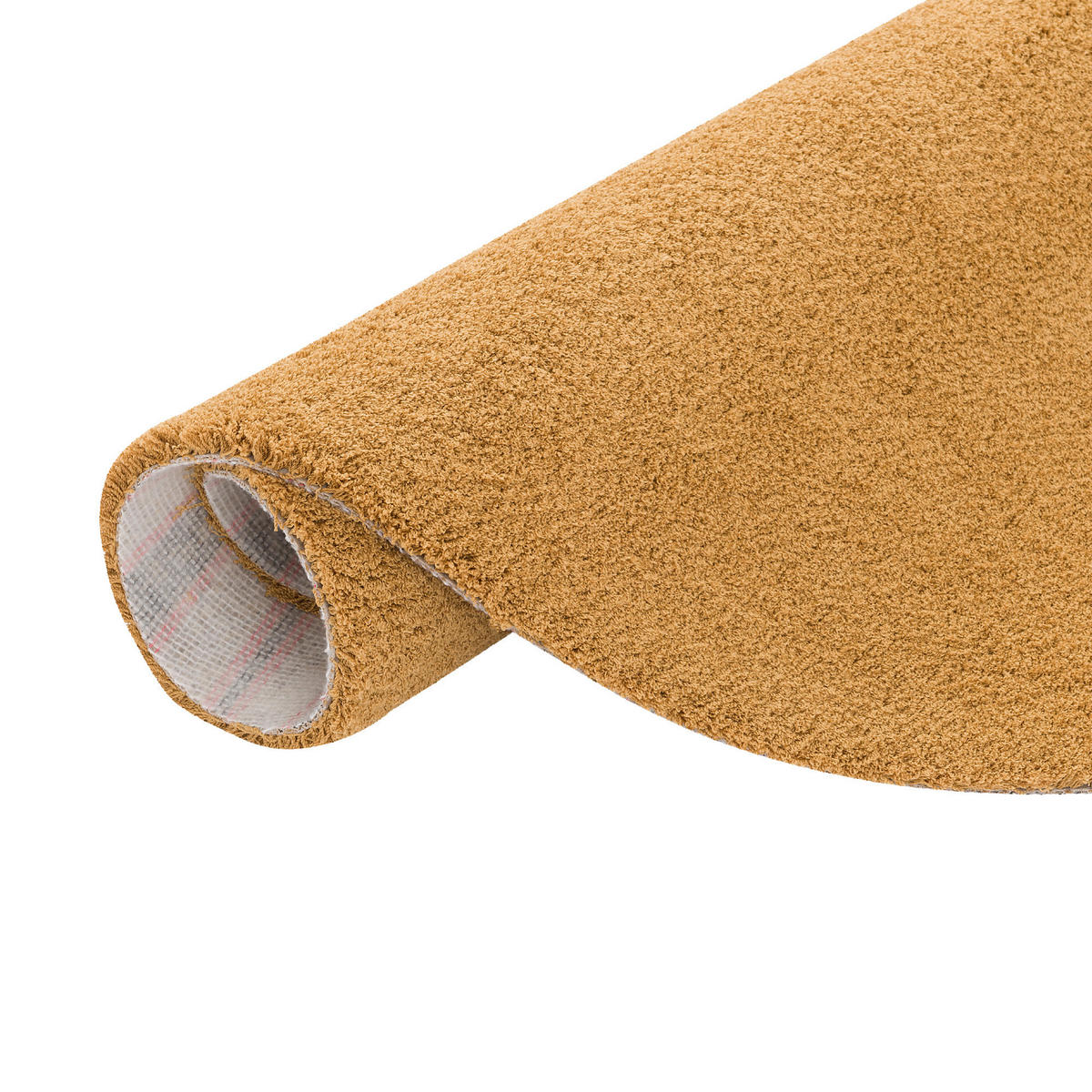 LUXUS HOCHFLOR SHAGGY TEPPICH VELVET RUND - Currygelb, Textil (133/133cm) - Snapstyle