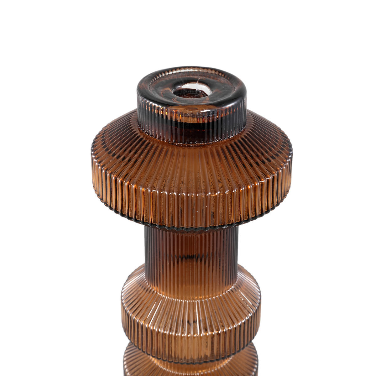 KERZENHALTER Galinda Braun 13/13/60cm - Braun, Glas (13/60/13cm) - PTMD Collection