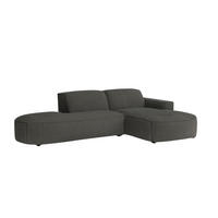 ECKSOFA Cursal Atelier, Stoff Poso, Grau, Rechts - Grau, Holz (284/166cm) - Kaiser Möbel
