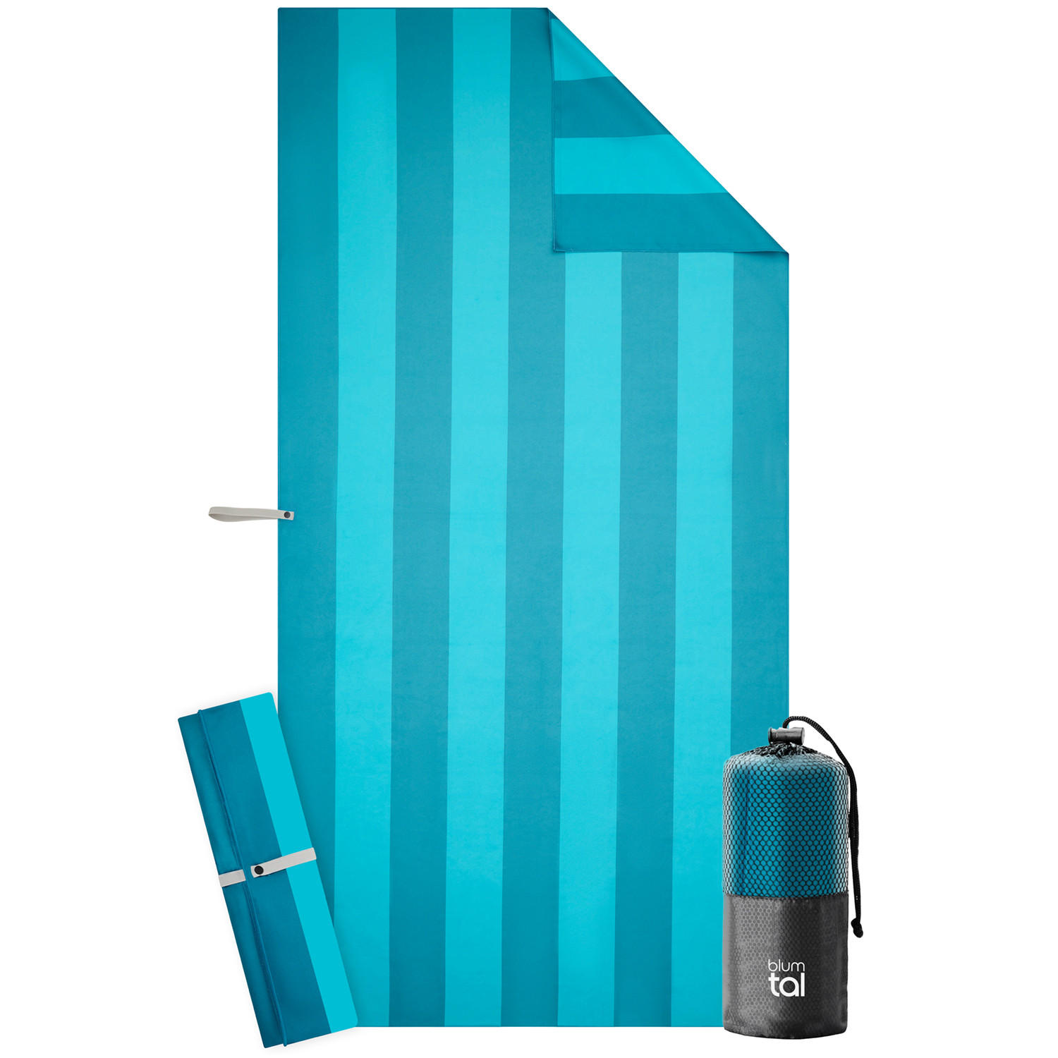 Blumtal Strandtuch Türkis, Blau 90x180 cm