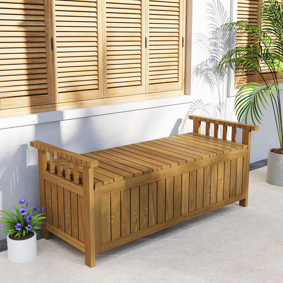 GARTENBANK DE-17775 Braun - Braun, Holz (128.5/53.5/52cm) - ComfortXL