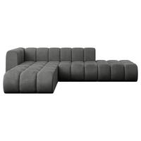 ECKSOFA modulares Sofa Zuvon-L1 - 296x177x70 cm Dunkelgrau - Dunkelgrau, Holzwerkstoff/Textil (296/177cm) - ALTDECOR
